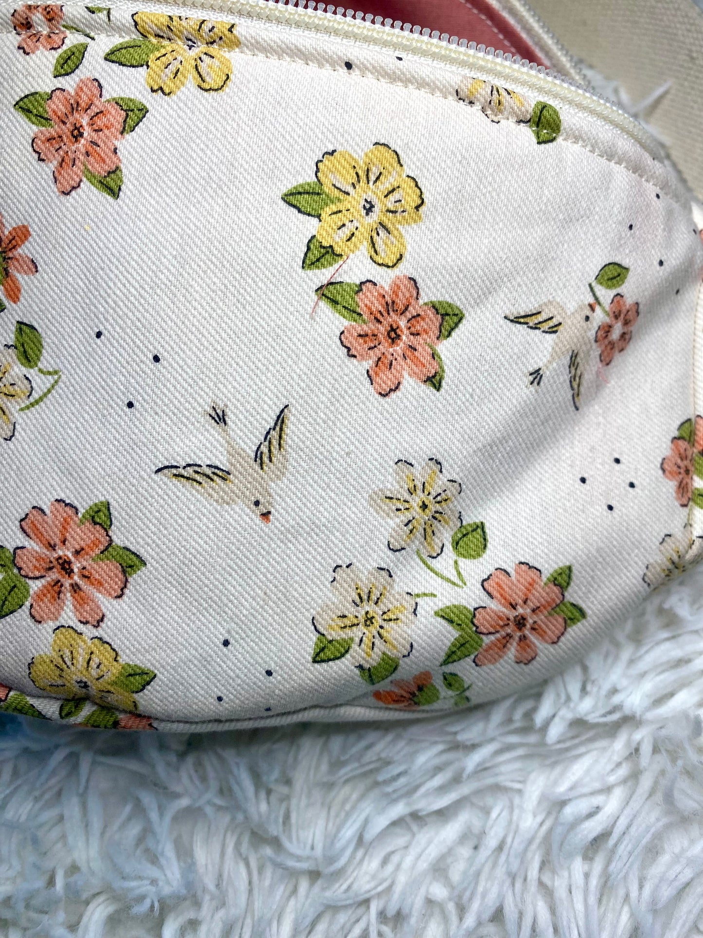Sac banane coton sergé fleurie