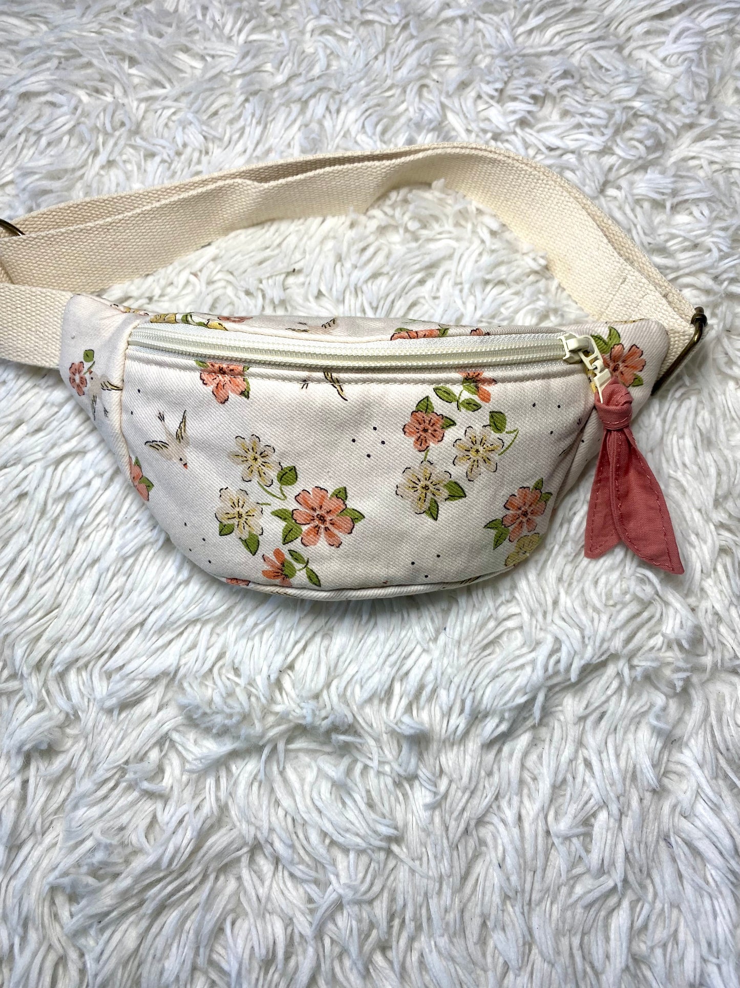 Sac banane enfant coton sergé fleuri
