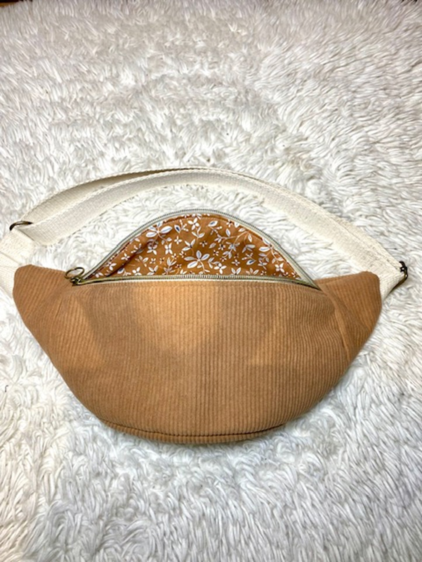 Sac banane adulte marron clair