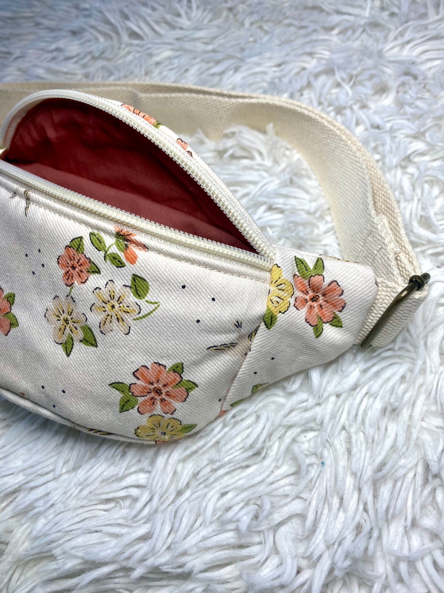 Sac banane enfant coton sergé fleuri