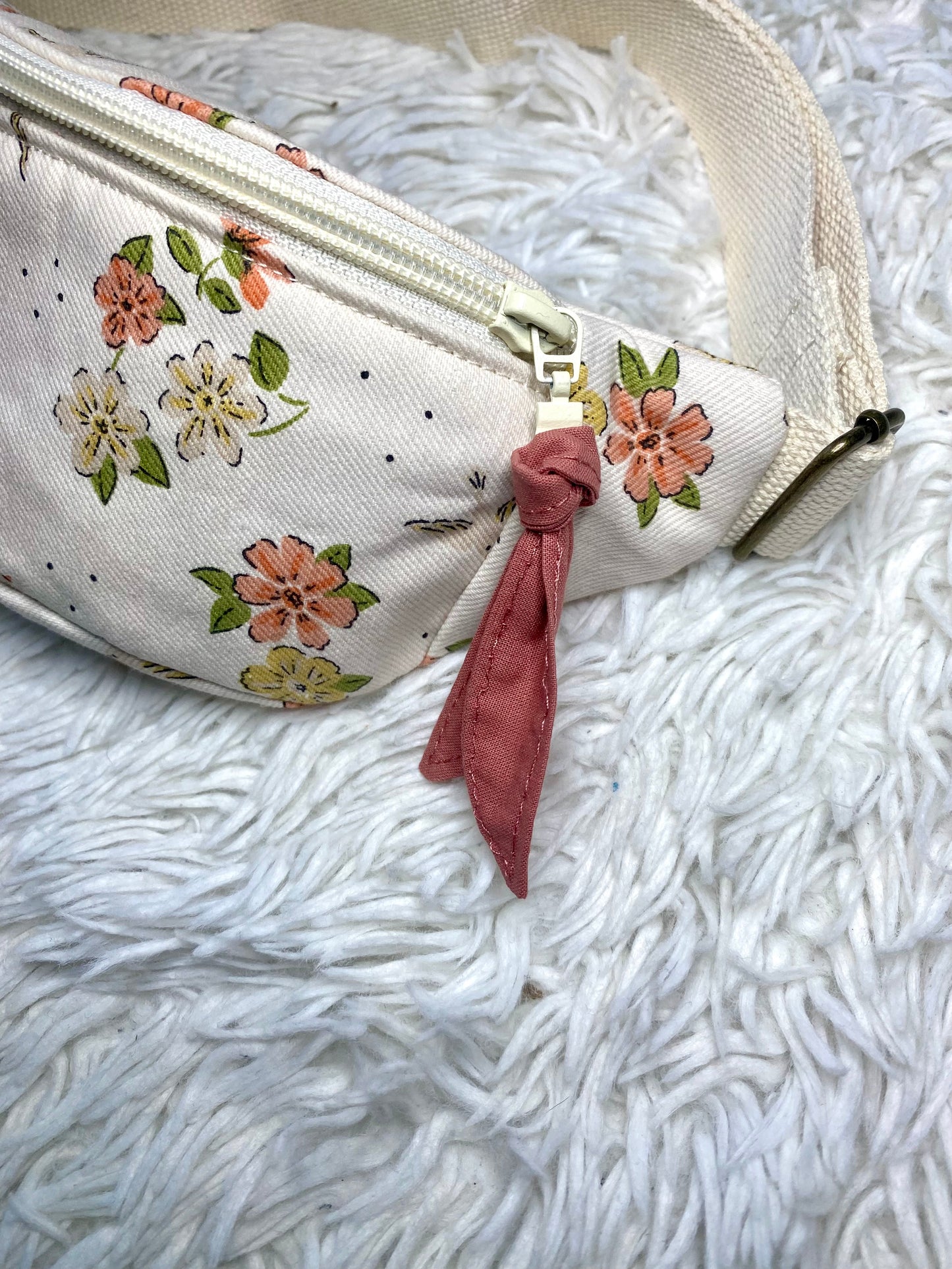 Sac banane enfant coton sergé fleuri