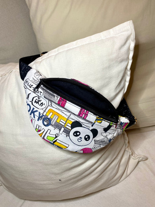 Sac Banane bandoulière enfant motif japonais