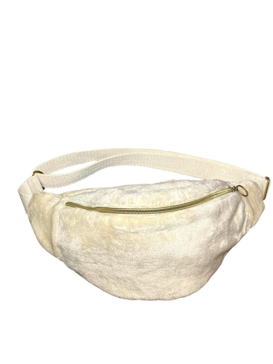 Sac Banane bandoulière adulte en molleton beige