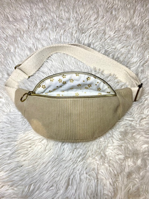 Sac Banane bandoulière enfant beige