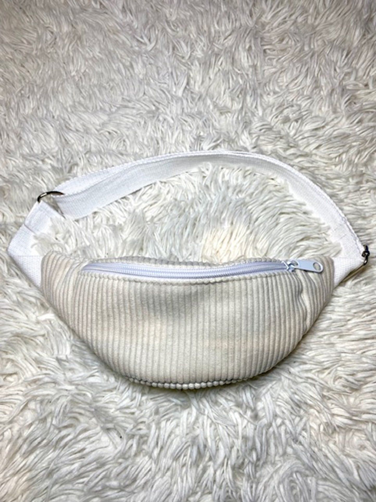 Sac banane enfant blanc cassé