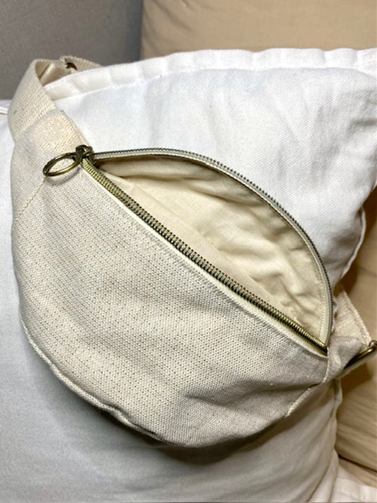 Sac banane enfant écru doré